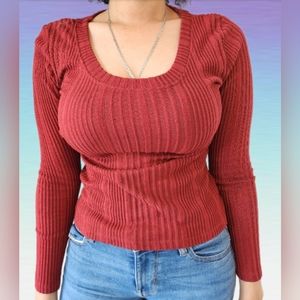 Red Long sleeve Top